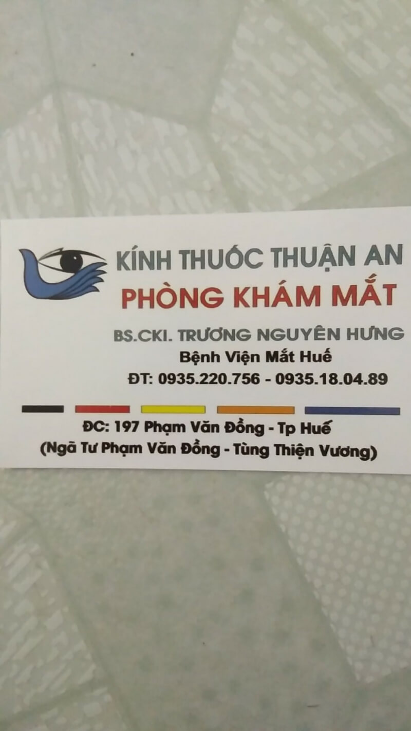 Thông tin phòng khám mắt Bác sĩ Hưng