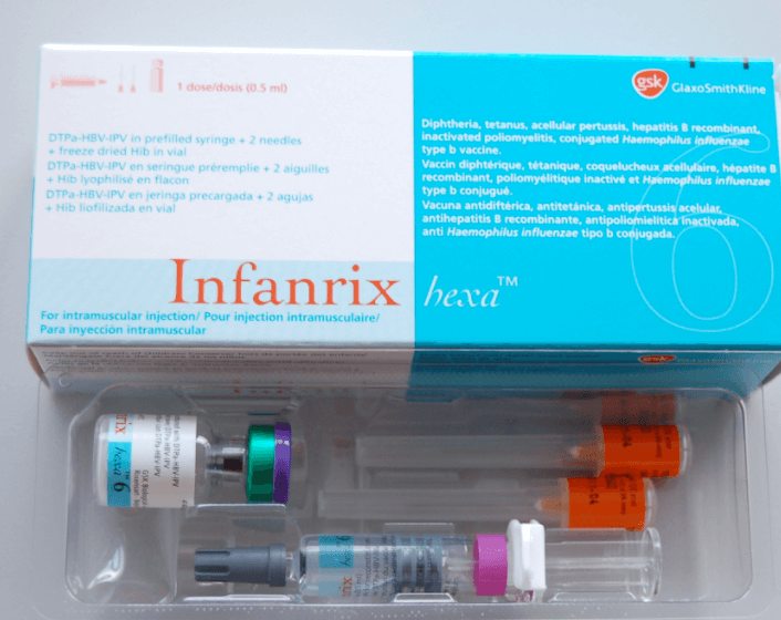 Hiện nay tại Việt Nam đang tiêm chủng 2 loại vacxin 6 trong 1, 1 trong 2 loại đó là Infanrix Hex