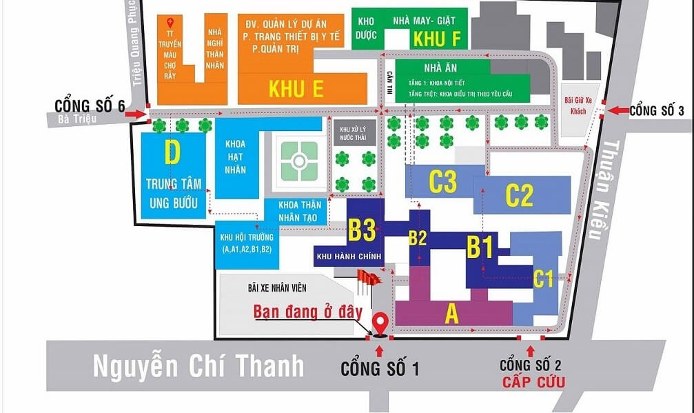 sơ đồ bệnh viện Chợ Rẫy