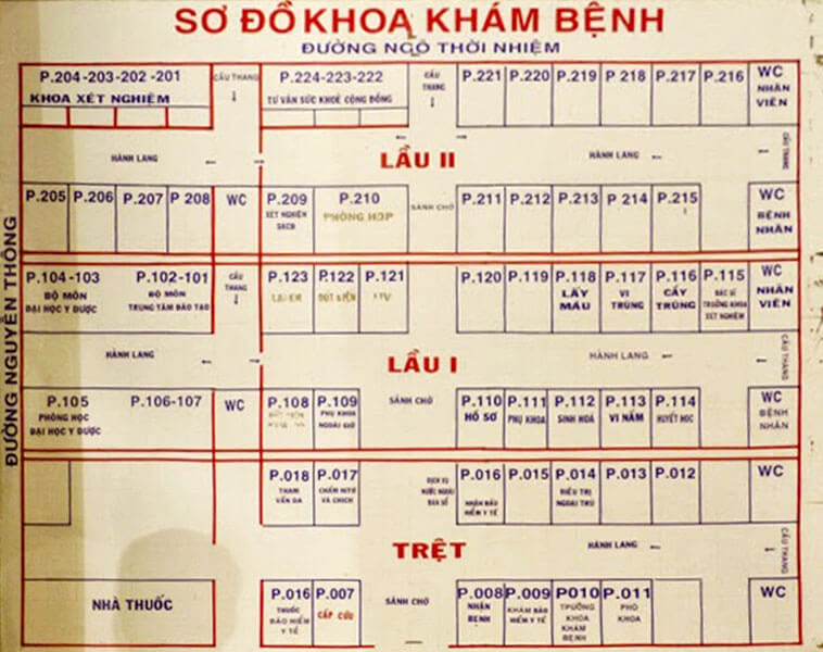 sơ đồ bệnh viện Da liễu TPHCM
