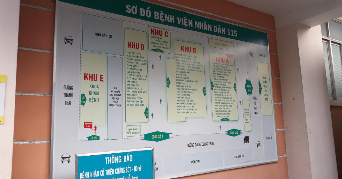 sơ đồ bệnh viện 115