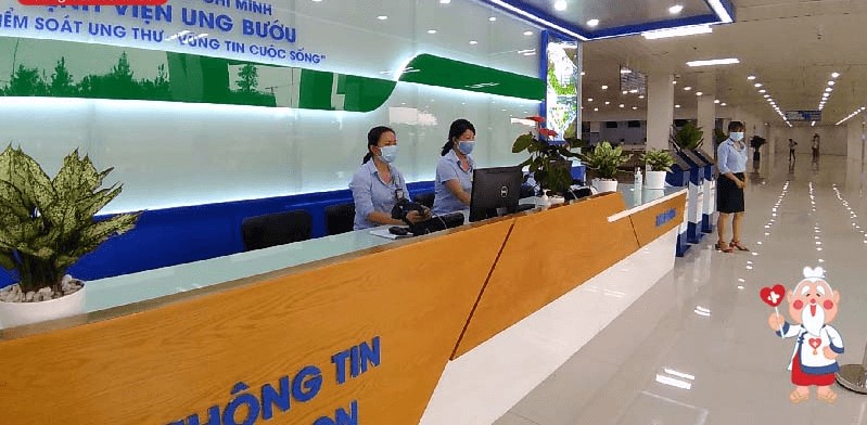 Khu vực khám tầm soát ung thư bệnh viện ung bướu TPHCM