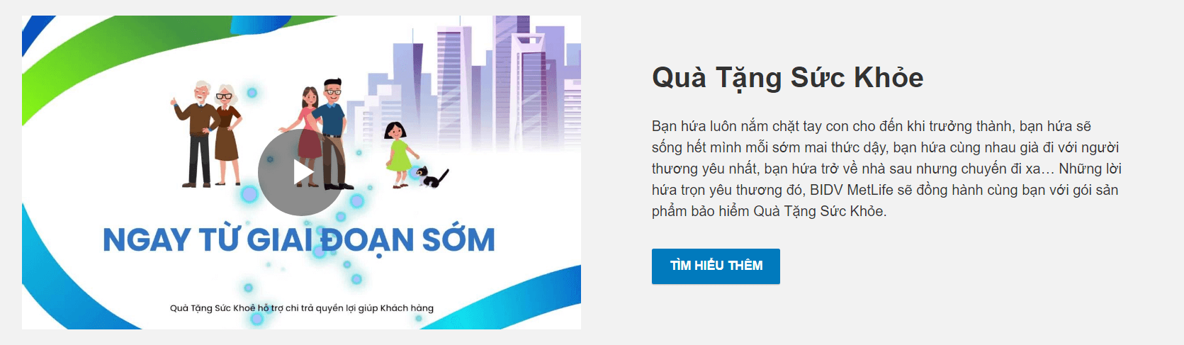 CÁC GÓI BẢO HIỂM NHÂN THỌ CỦA BIDV METLIFE