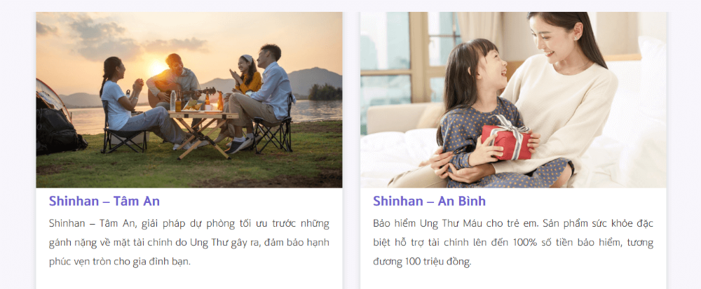 Các gói bảo hiểm phổ biến của Shinhan Life Việt Nam