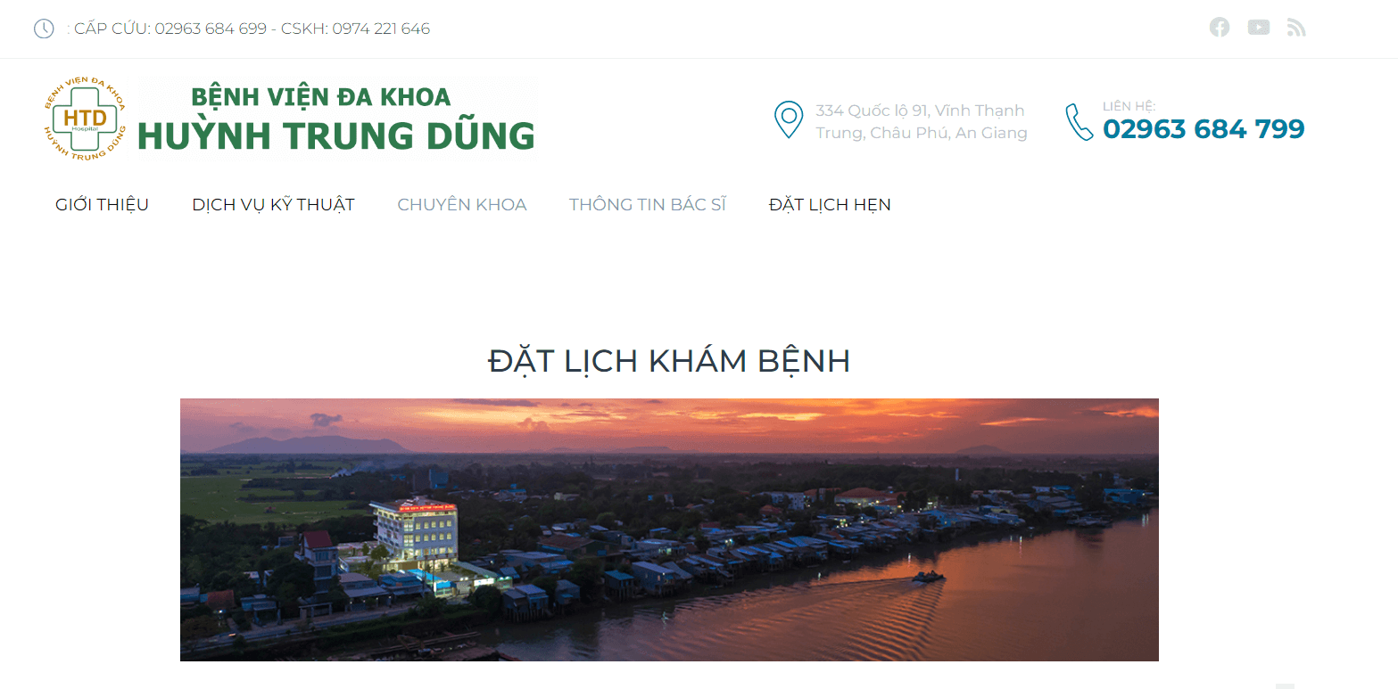 đặt lịch khám tại Bệnh viện Đa khoa Huỳnh Trung Dũng