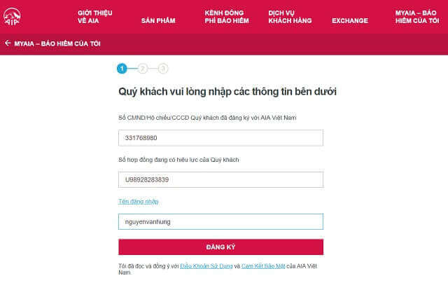 Tra cứu hợp đồng bảo hiểm AIA qua website aia.com.vn