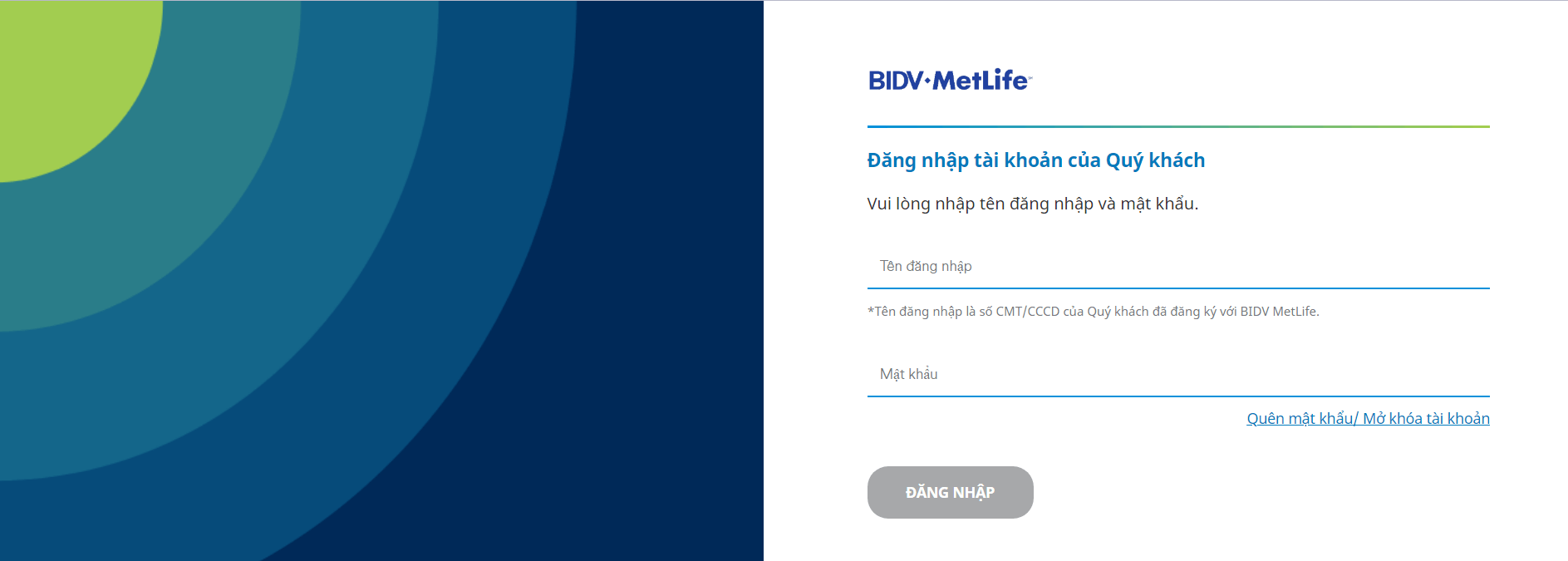 Tra cứu hợp đồng bảo hiểm BIDV MetLife tại Cổng thông tin khách hàng MetCare