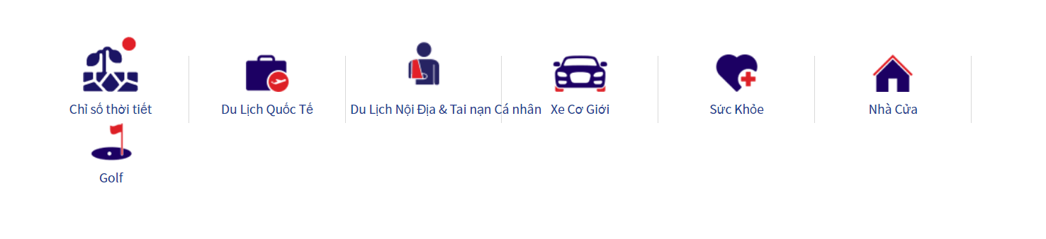 CÁC GÓI BẢO HIỂM PHỔ BIẾN CỦA MSIG