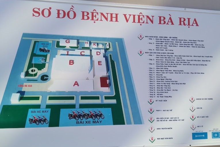 SƠ ĐỒ BỆNH VIỆN BÀ RỊA