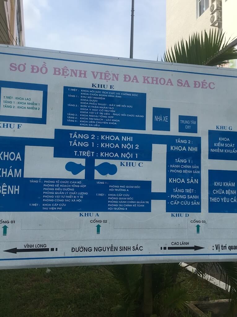 SƠ ĐỒ BỆNH VIỆN ĐA KHOA SA ĐÉC 