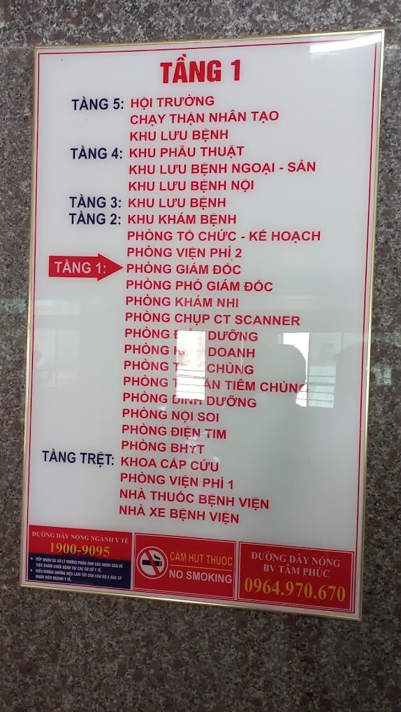 SƠ ĐỒ BỆNH VIỆN ĐA KHOA TÂM PHÚC