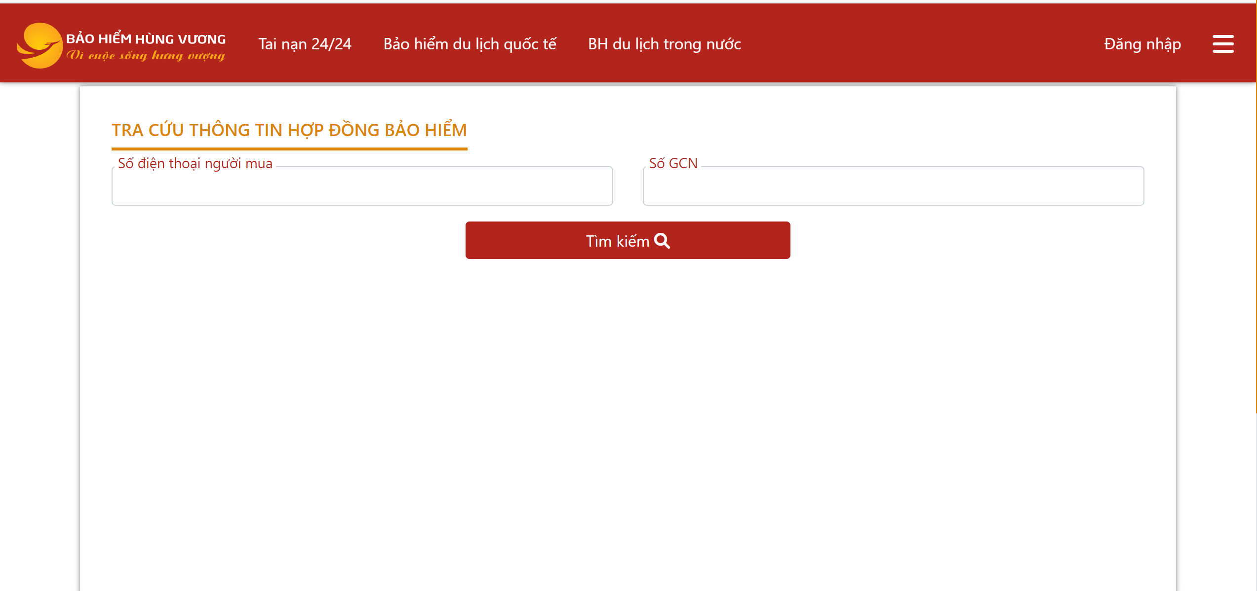 tra cứu hợp đồng bảo hiểm hùng vương