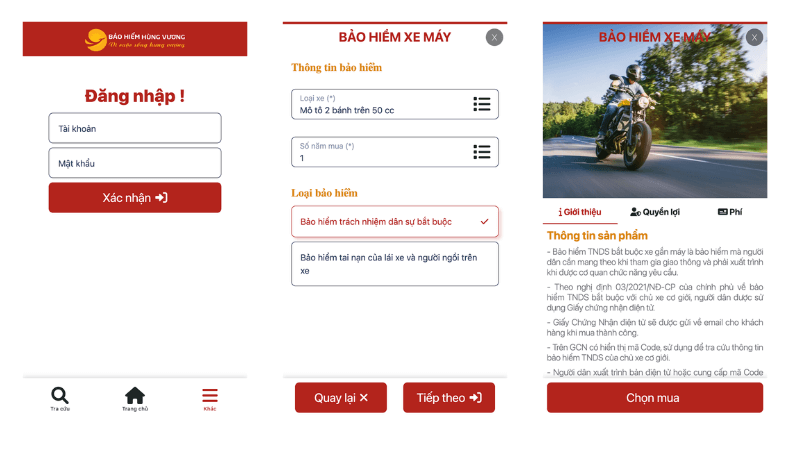 Tra cứu hợp đồng bảo hiểm Hùng Vương trên ứng dụng BHV Online