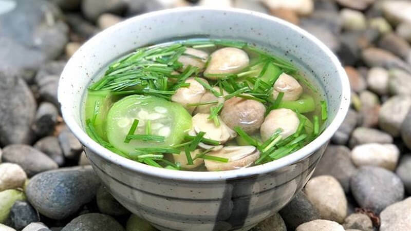Canh mướp nấm