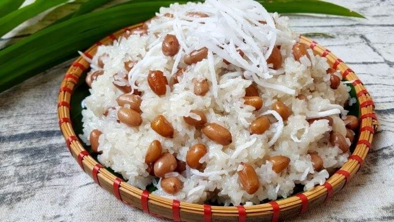 Xôi lạc bao nhiêu calo?