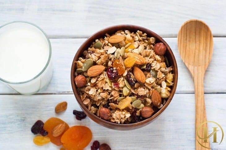 Ăn granola giúp hỗ trợ tiêu hóa, giảm cholesterol
