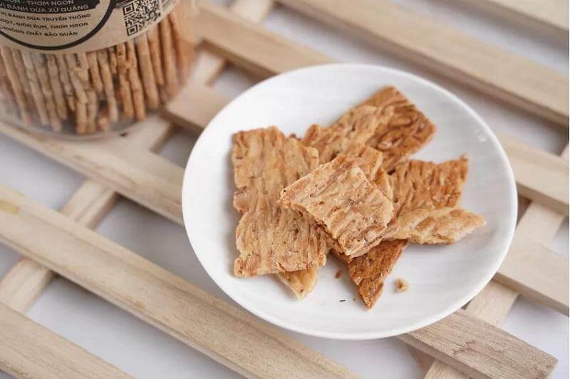 Trong 100g bánh dừa nướng Quảng Nam chứa 474 calo