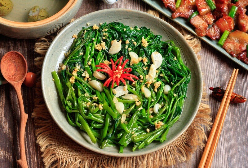 Rau muống xào tỏi