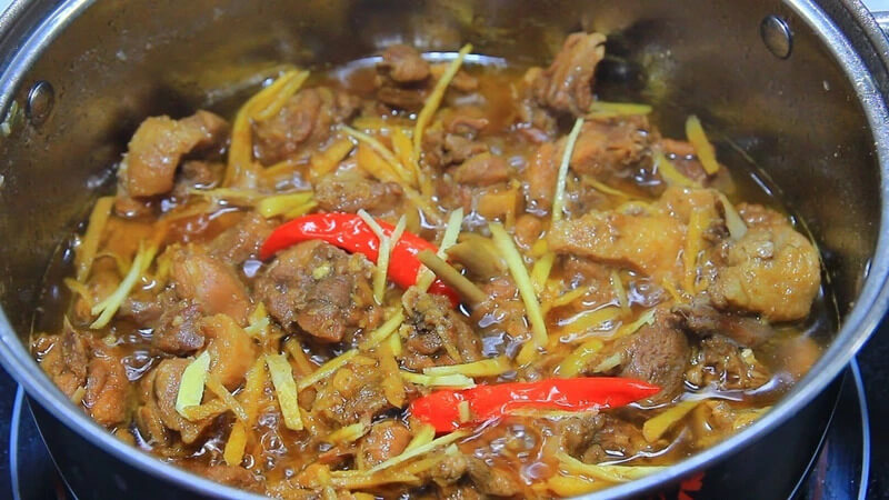 Thịt vịt xào gừng