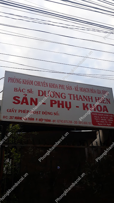 Phòng Khám Sản Phụ Khoa - BS Dương Thanh Hiền
