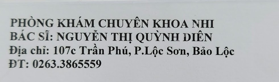 Phòng Khám Nhi - BS Quỳnh Diên