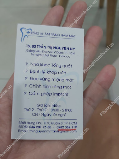 Phòng Khám Răng Hàm Mặt - BS Trần Thị Nguyên Ny