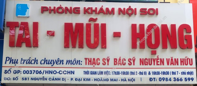 Phòng Khám Tai Mũi Họng - TS.BS Nguyễn Văn Hữu