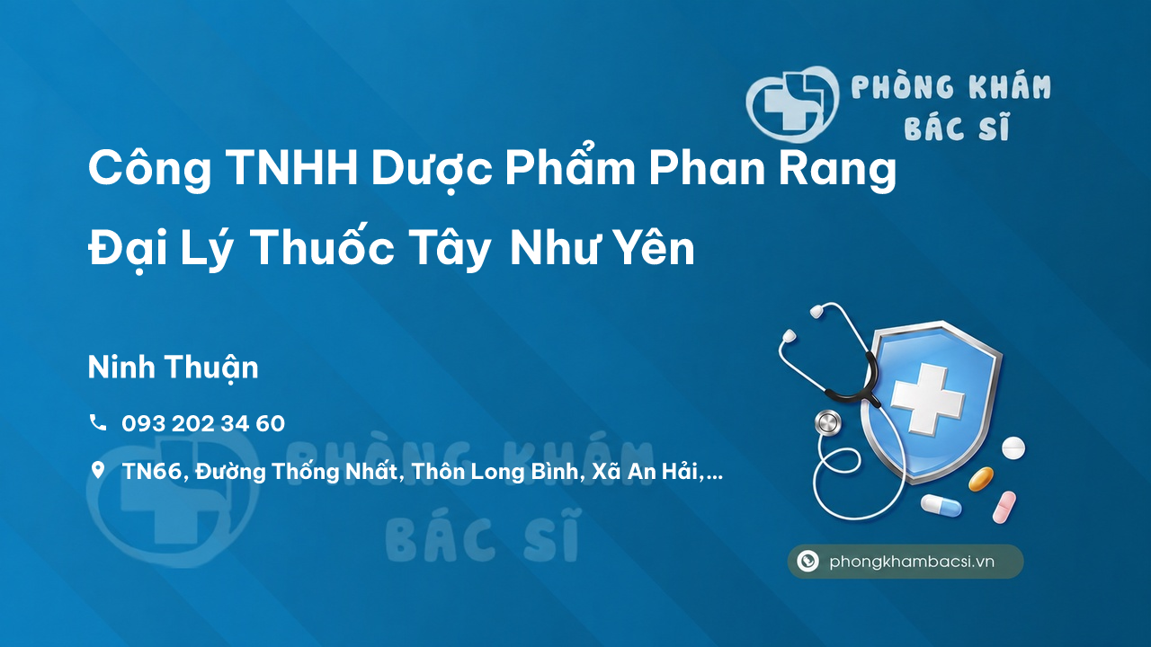 Công TNHH Dược Phẩm Phan Rang Đại Lý Thuốc Tây Như Yên