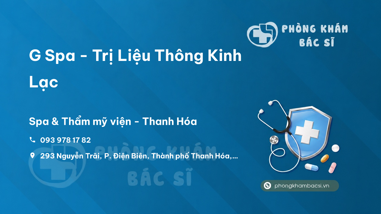 G Spa - Trị Liệu Thông Kinh Lạc, Thành phố Thanh Hóa