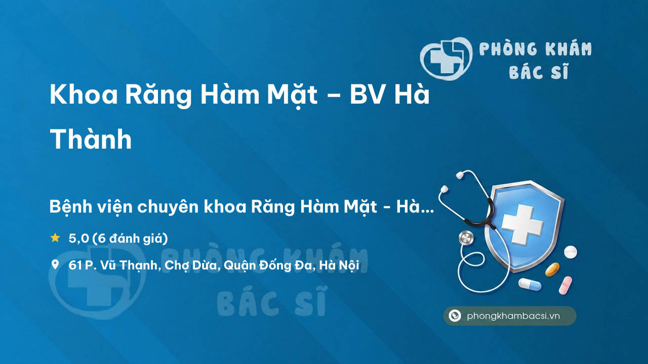 Khoa Rang Ham Mat Bv Ha Thanh Dong Da
