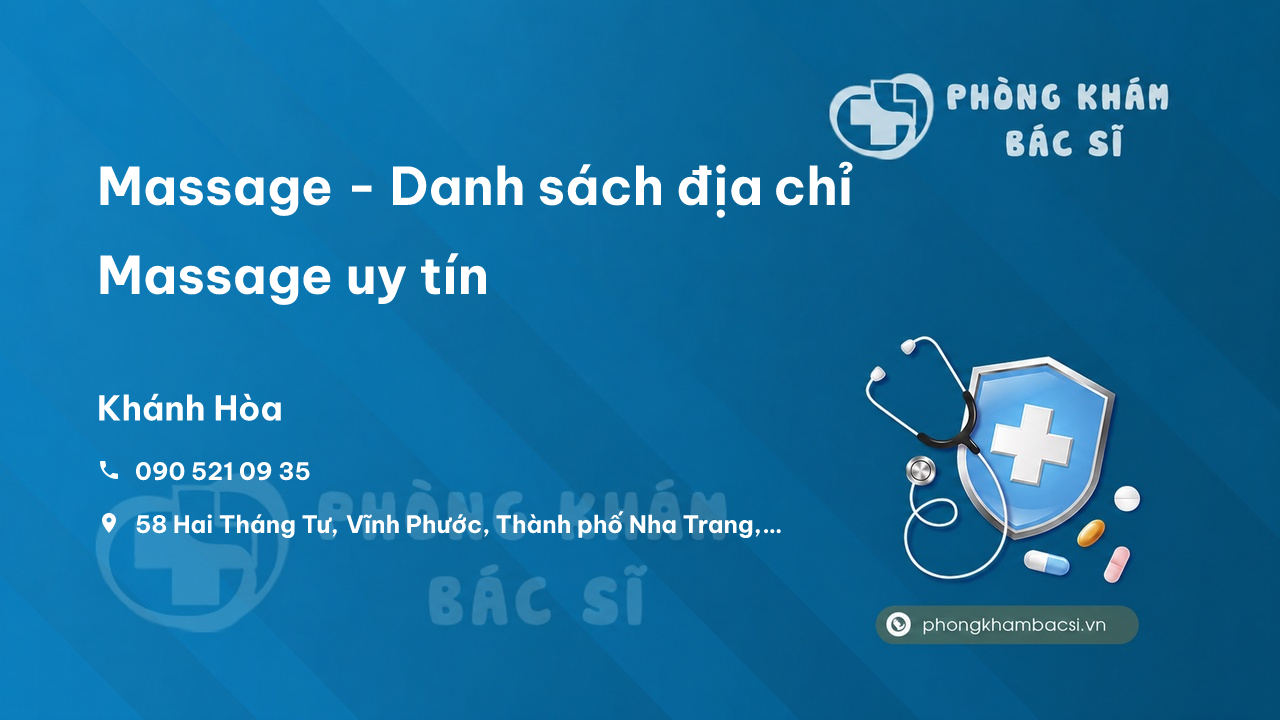 Massage - Danh sách địa chỉ Massage uy tín