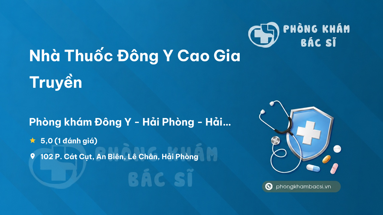 Nha Thuoc Dong Y Cao Gia Truyen Le Chan