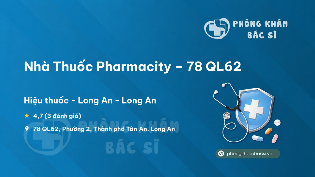 Nha Thuoc Pharmacity 78 Ql62 Phuong 2 Tan An