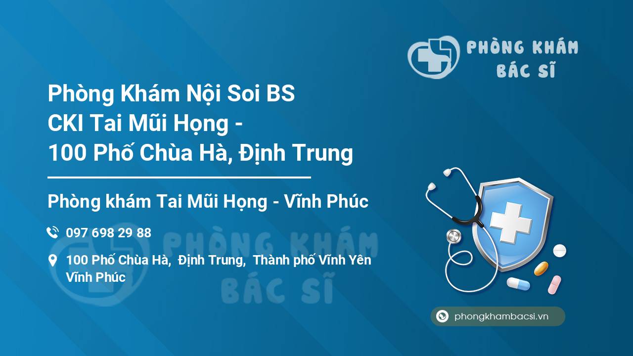 Phòng Khám Nội Soi BS CKI Tai Mũi Họng - 100 Phố Chùa Hà, Định Trung