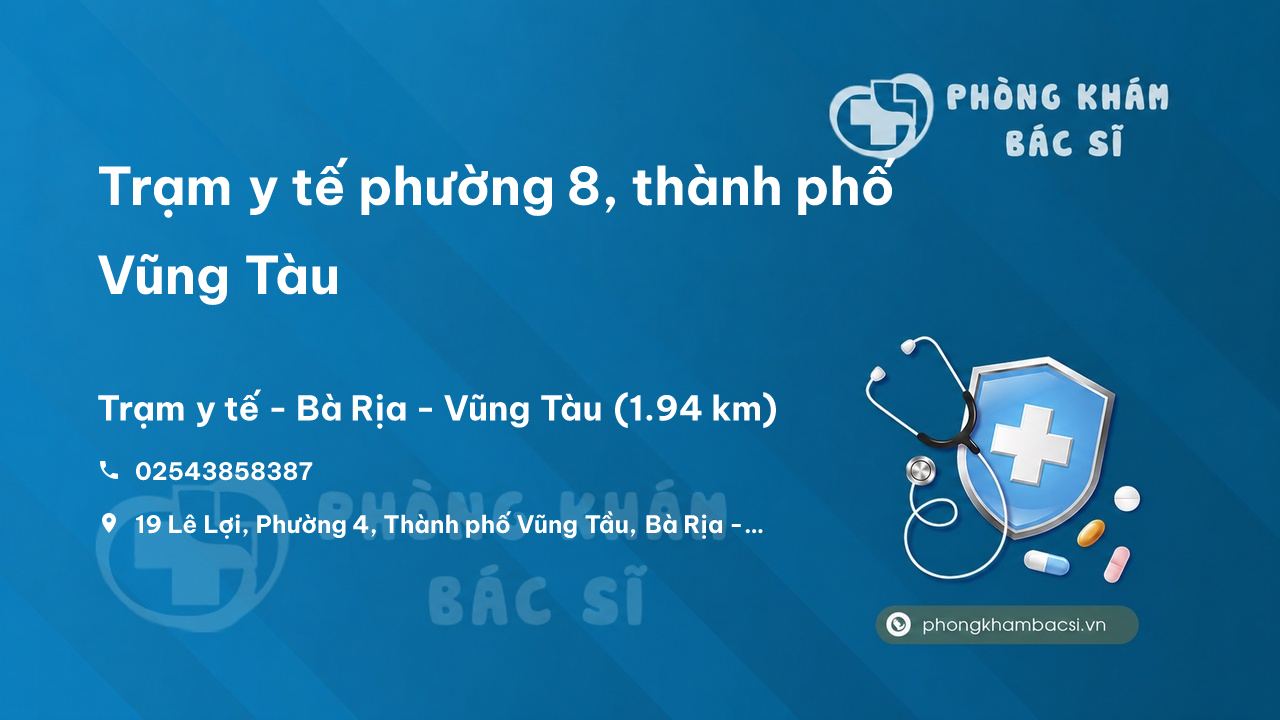 Trạm y tế phường 8, thành phố Vũng Tàu số điện thoại và đánh giá