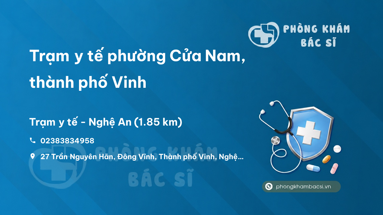 Trạm y tế phường Cửa Nam, thành phố Vinh số điện thoại và đánh giá
