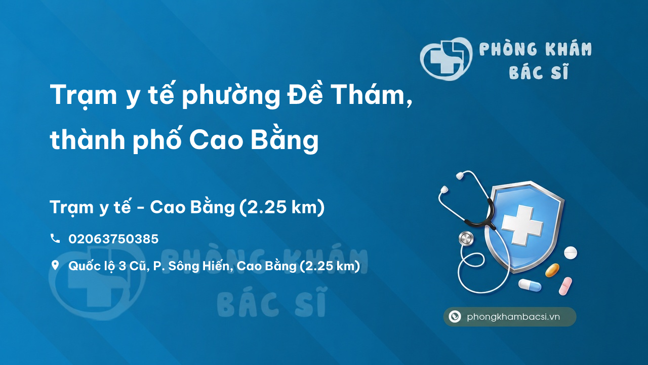 Trạm y tế phường Đề Thám, thành phố Cao Bằng số điện thoại và đánh giá
