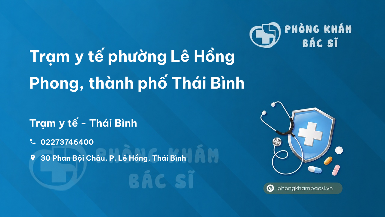 Trạm y tế phường Lê Hồng Phong, thành phố Thái Bình số điện thoại và đánh giá
