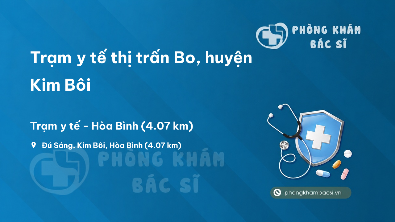 Trạm y tế thị trấn Bo, huyện Kim Bôi số điện thoại và đánh giá