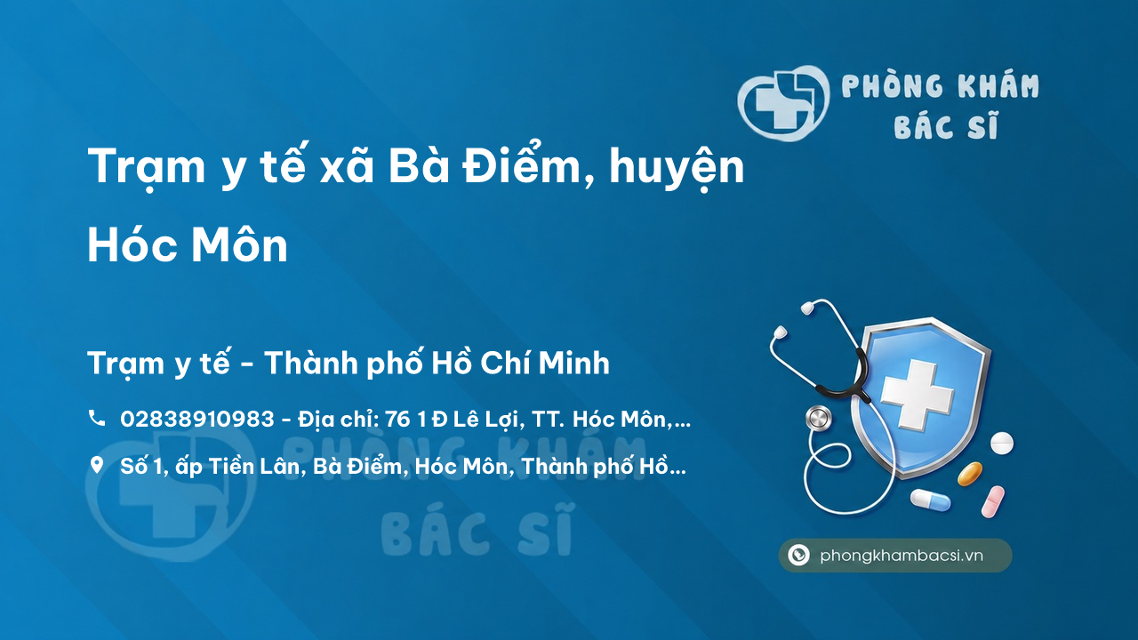 Trạm y tế xã Bà Điểm, huyện Hóc Môn số điện thoại và đánh giá