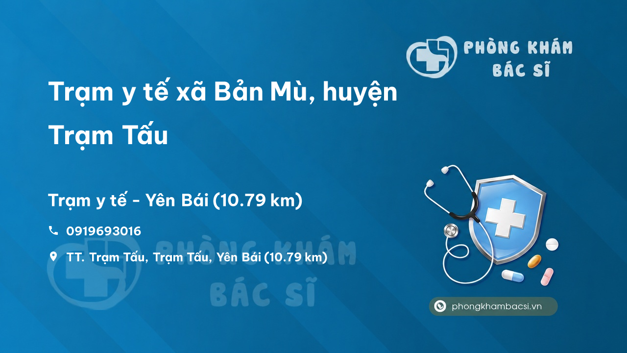 Trạm y tế xã Bản Mù, huyện Trạm Tấu số điện thoại và đánh giá
