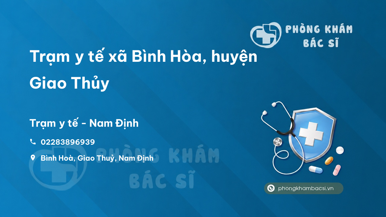 Trạm y tế xã Bình Hòa, huyện Giao Thủy số điện thoại và đánh giá