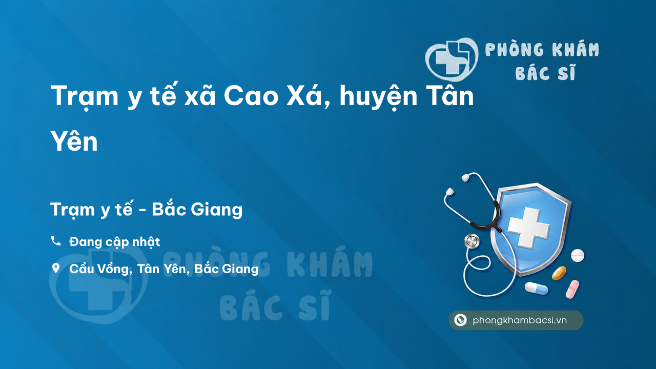 Trạm y tế xã Cao Xá, huyện Tân Yên số điện thoại và đánh giá
