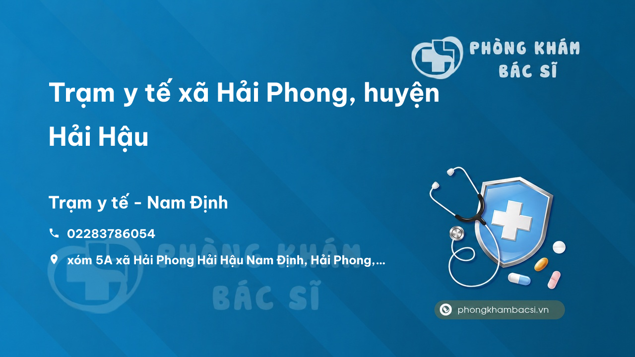 Trạm y tế xã Hải Phong, huyện Hải Hậu số điện thoại và đánh giá
