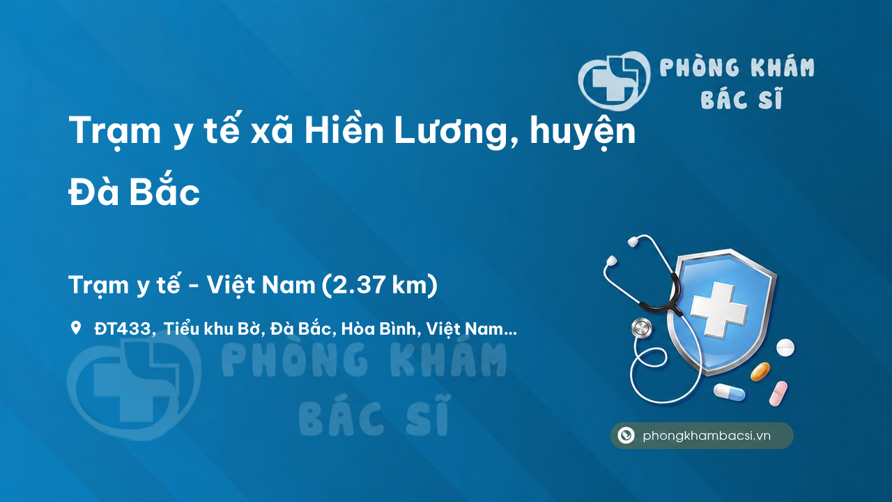 Trạm y tế xã Hiền Lương, huyện Đà Bắc số điện thoại và đánh giá