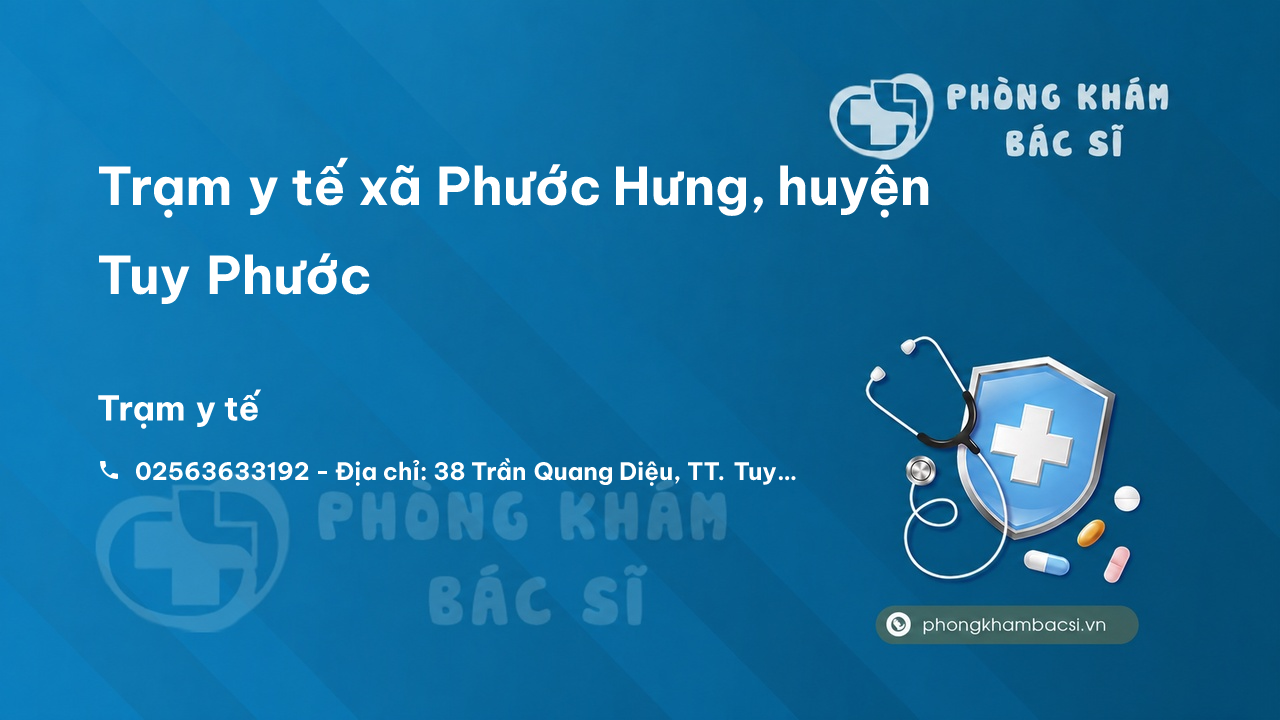 Trạm y tế xã Phước Hưng, huyện Tuy Phước số điện thoại và đánh giá