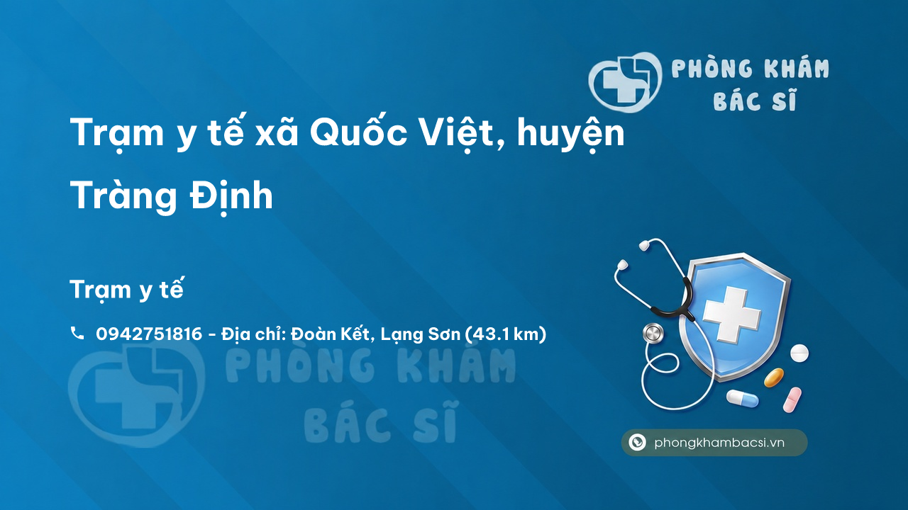 Trạm y tế xã Quốc Việt, huyện Tràng Định số điện thoại và đánh giá