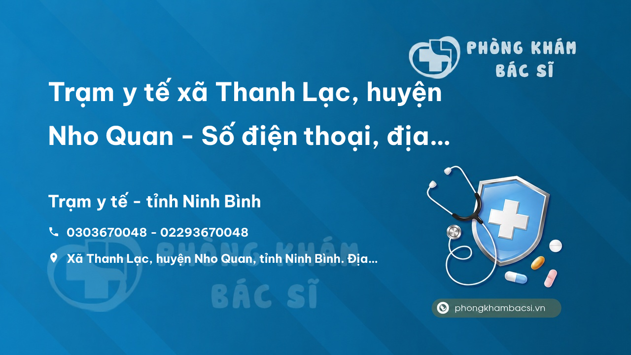 Trạm y tế xã Thanh Lạc, huyện Nho Quan - Số điện thoại, địa chỉ, giờ làm việc