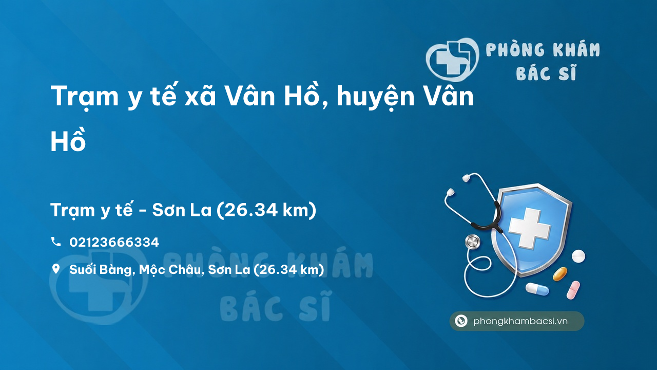 Trạm y tế xã Vân Hồ, huyện Vân Hồ số điện thoại và đánh giá