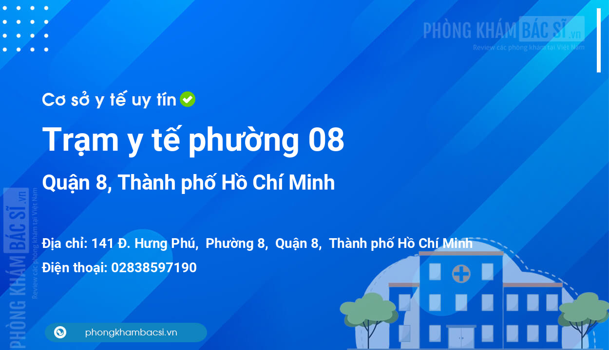 Trạm y tế phường 08, quận 8 số điện thoại và đánh giá